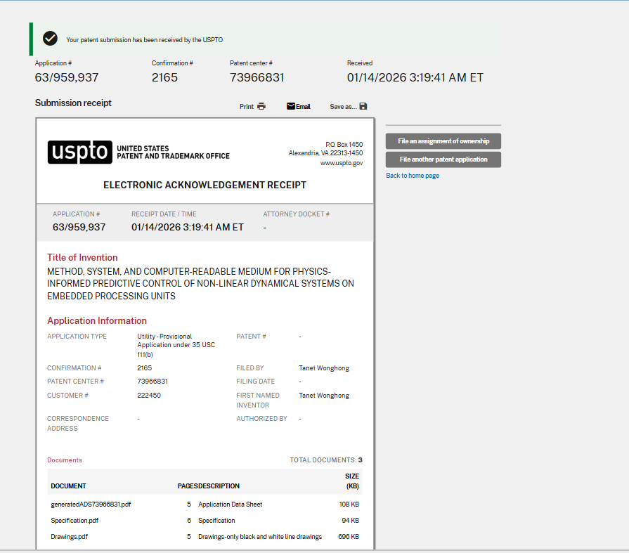 USPTO Electronic Receipt